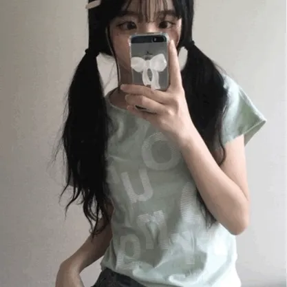 [유니크!] 스프링 레터링 프린팅 반팔티 (4color)