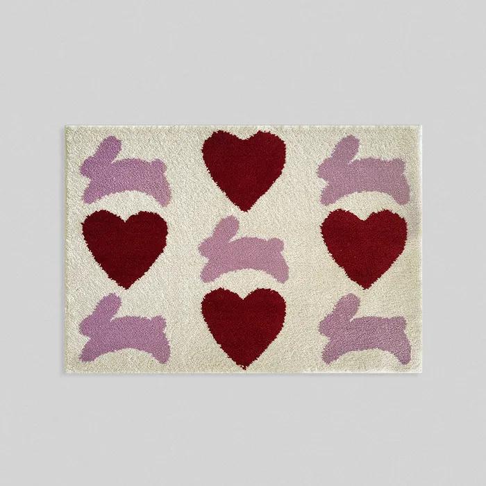 버니버니 핑크(Bunny bunny pink) 도어 매트 50x70