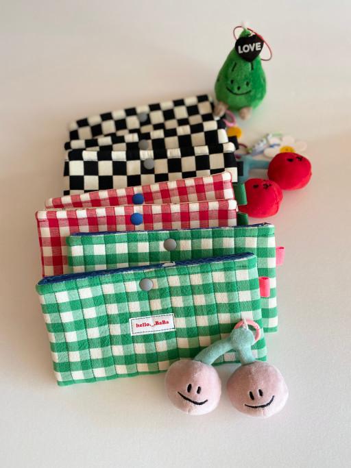 체크/체커보드 누빔 안경&선글라스케이스(4종)