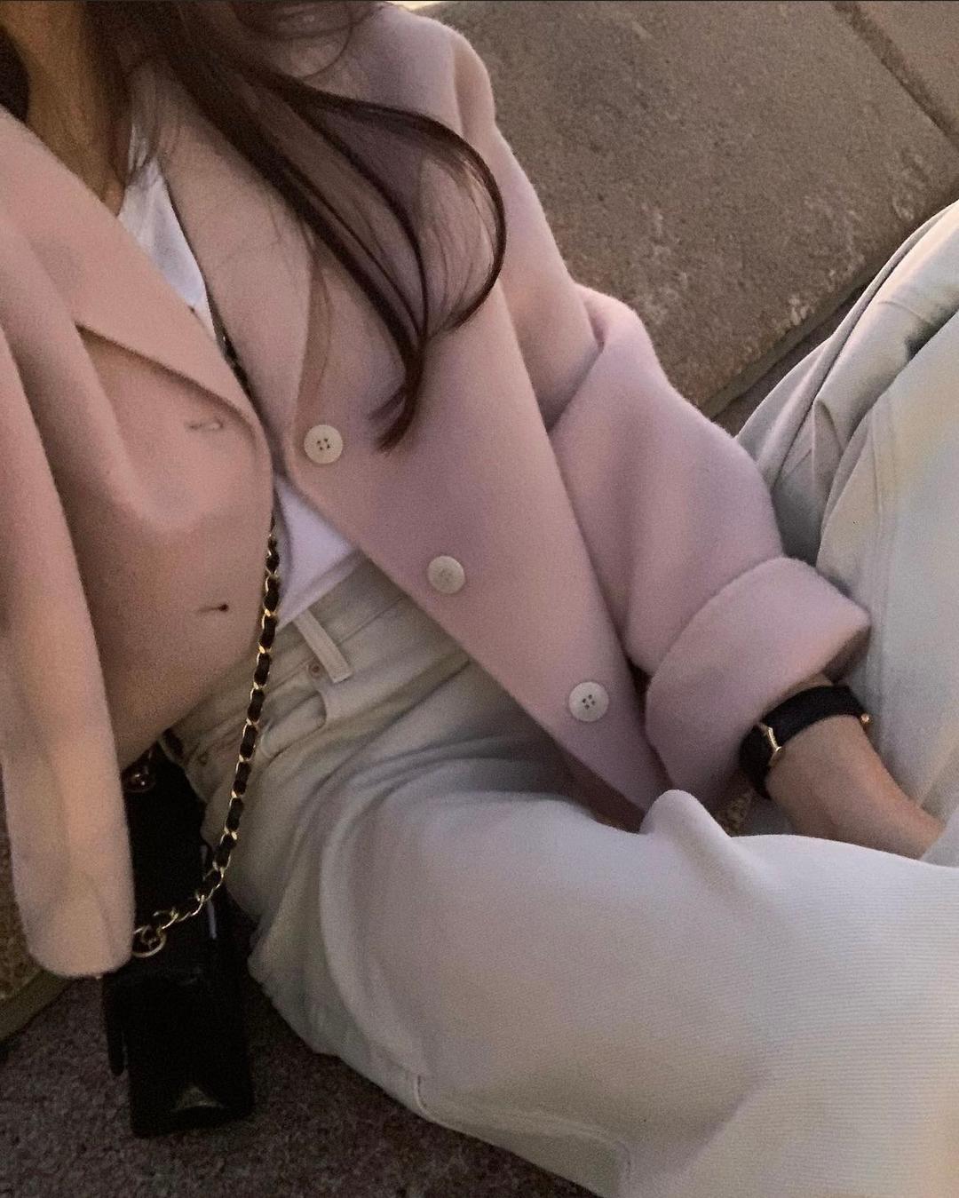 (핑크당일)브러쉬 마농 울 알파카 핸드메이드 숏 코트(3color)