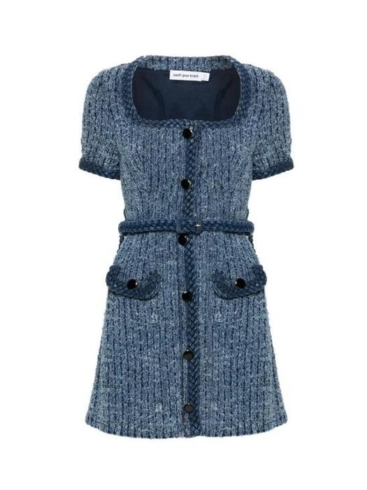 24FW 셀프 포트레이트 미디 원피스 PF24836SBL BLUE Blue