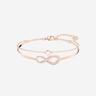 (W) Swarovski Infinity Bangle White Rose Gold Plated