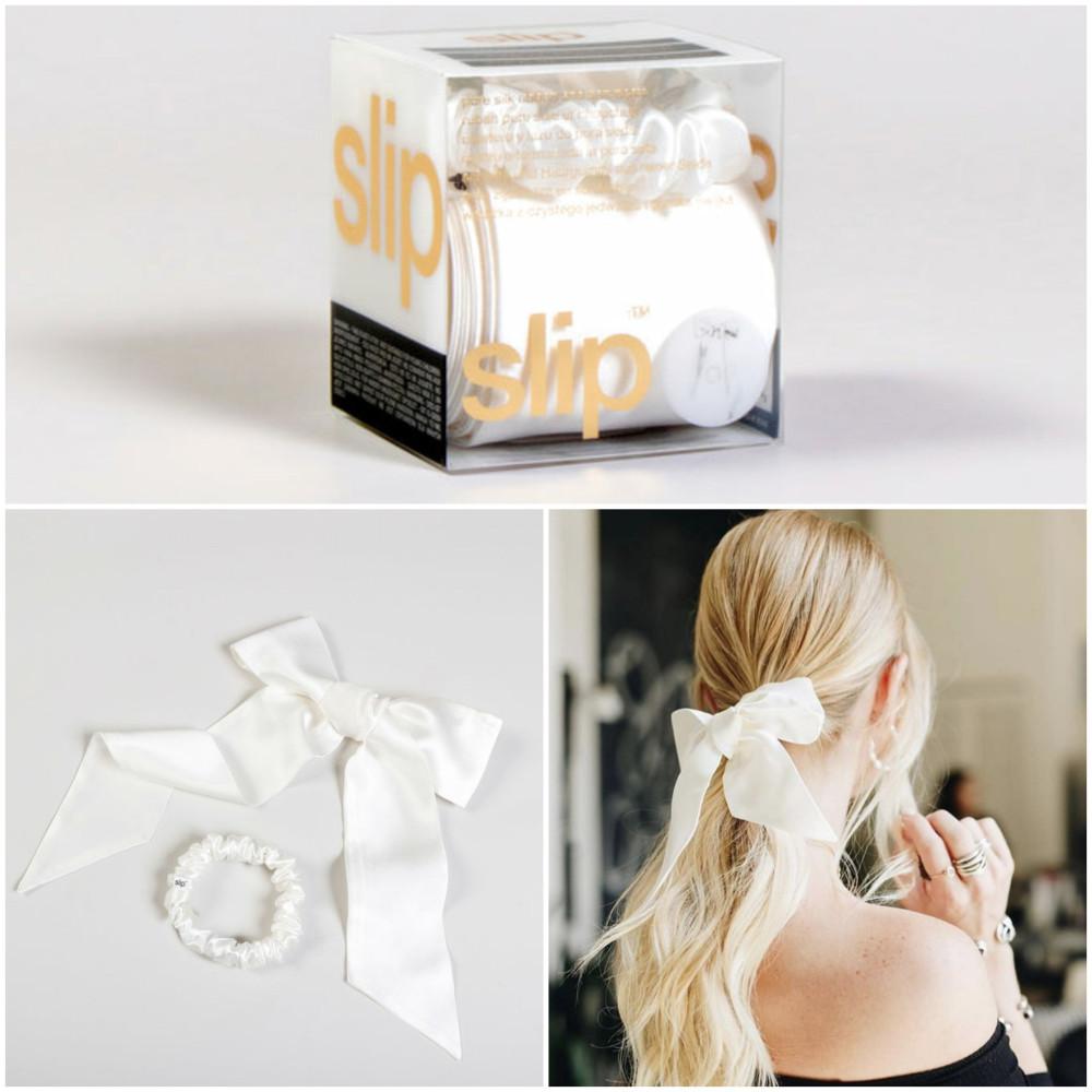 slip 슬립스크런치  white ribbon 화이트 리본 세트