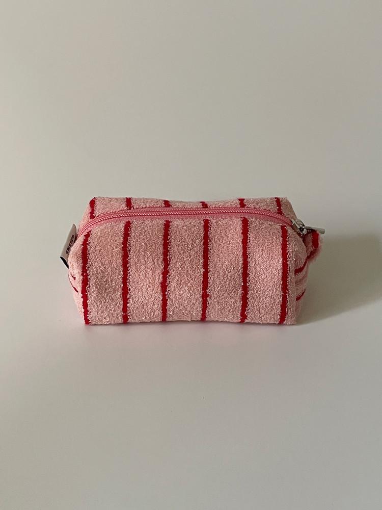 미니 테리 스퀘어 파우치[Red Pink]