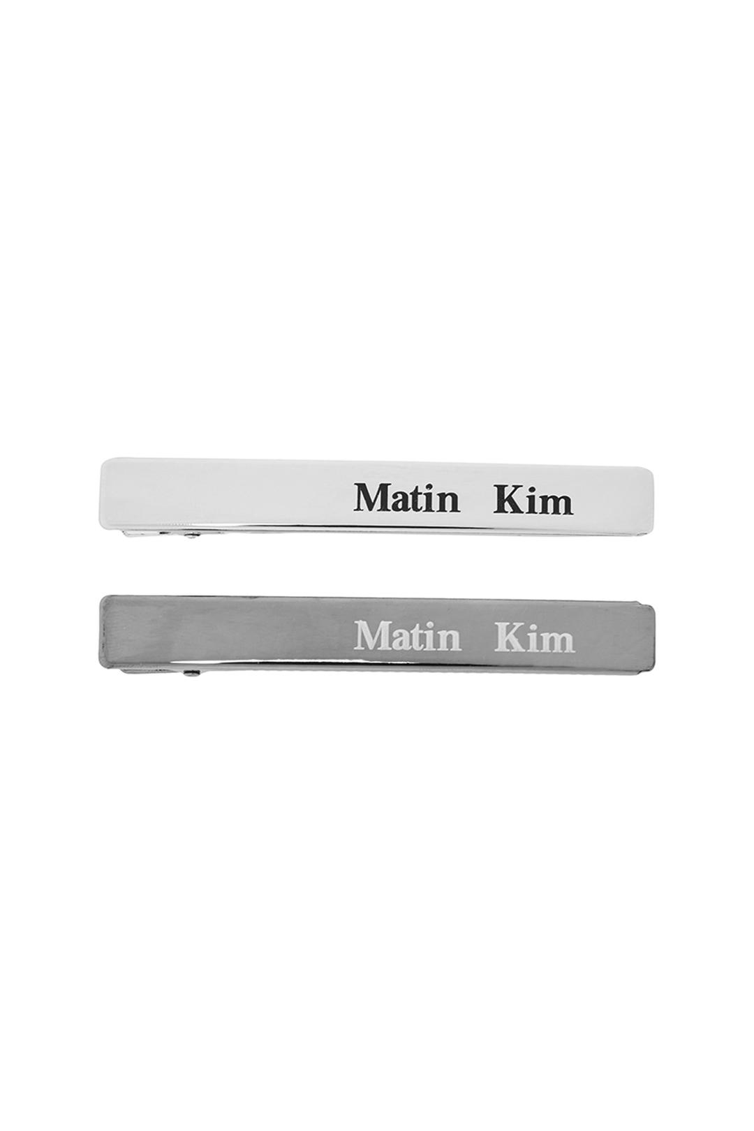 MATIN LETTERING HAIR STYLING CLIPS SET IN SILVER
