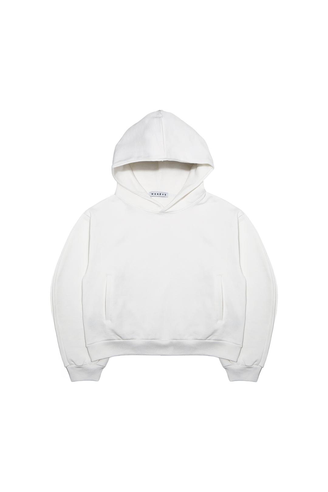 벌룬 크롭 후디_white