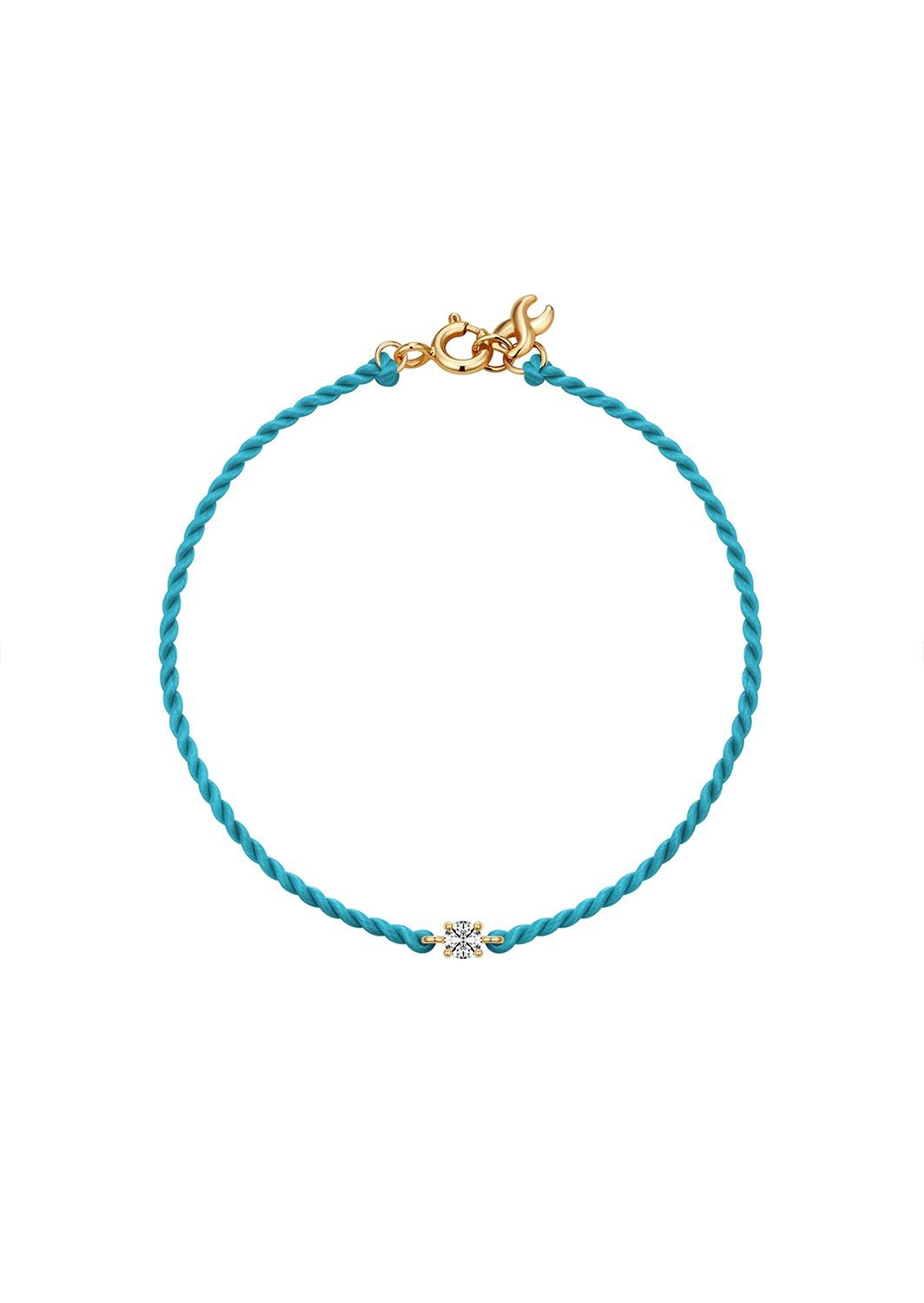 [G] Lucky Dia Silk Bracelet_Bluegreen