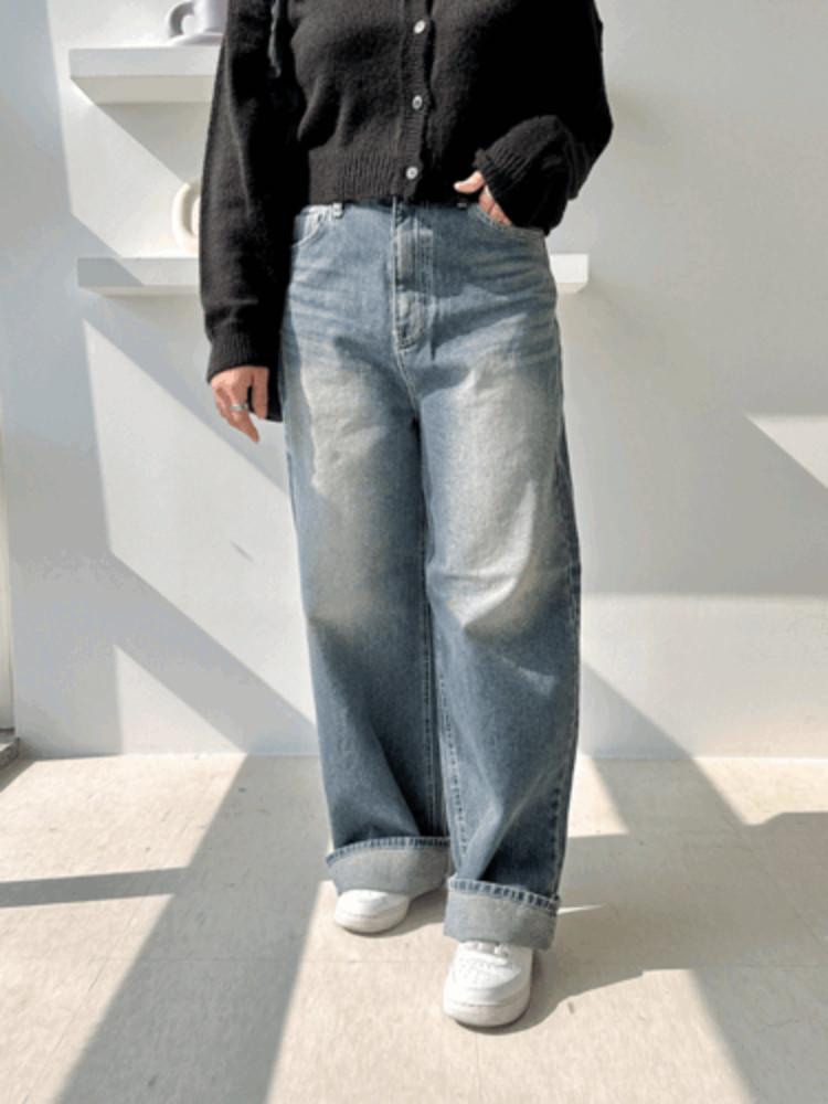 777 워싱 데님 와이드 팬츠 [1color/S-2XL]