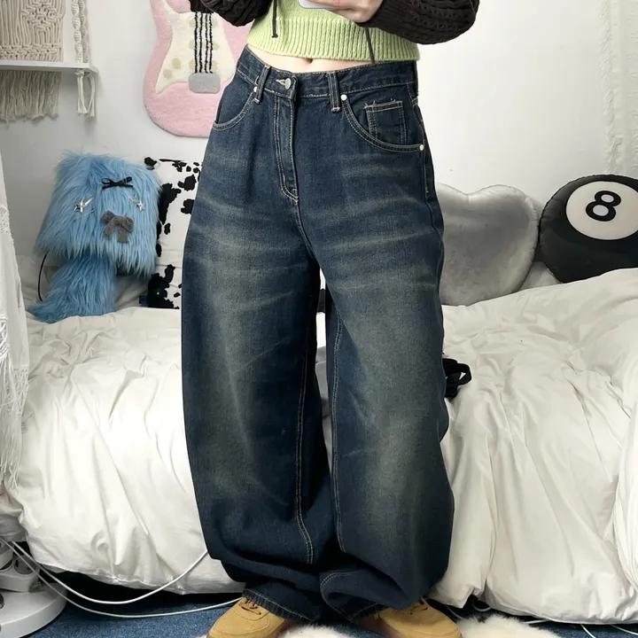 cat vtg wide denim pants