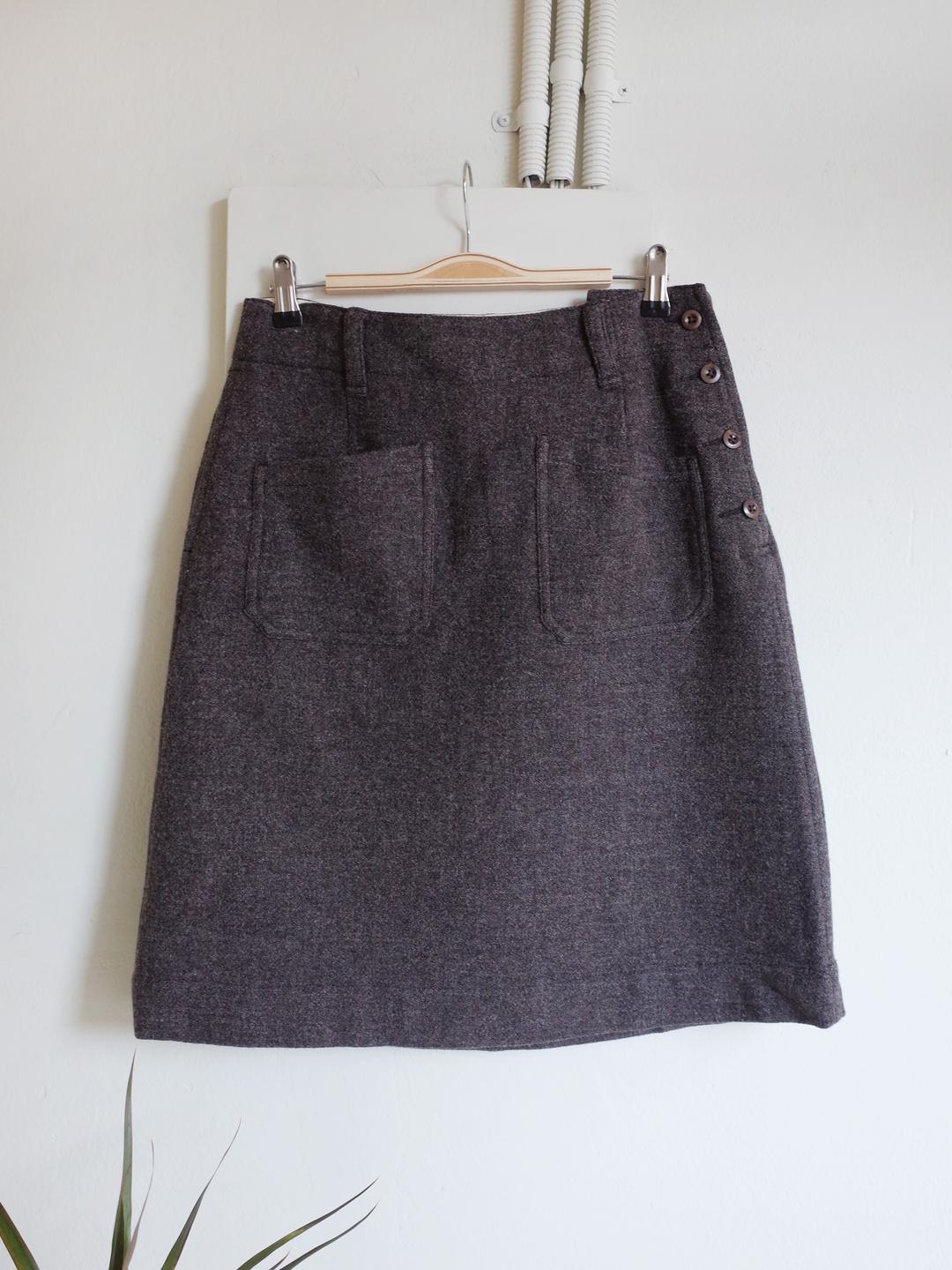[Margaret Howell] Wool Button Skirt