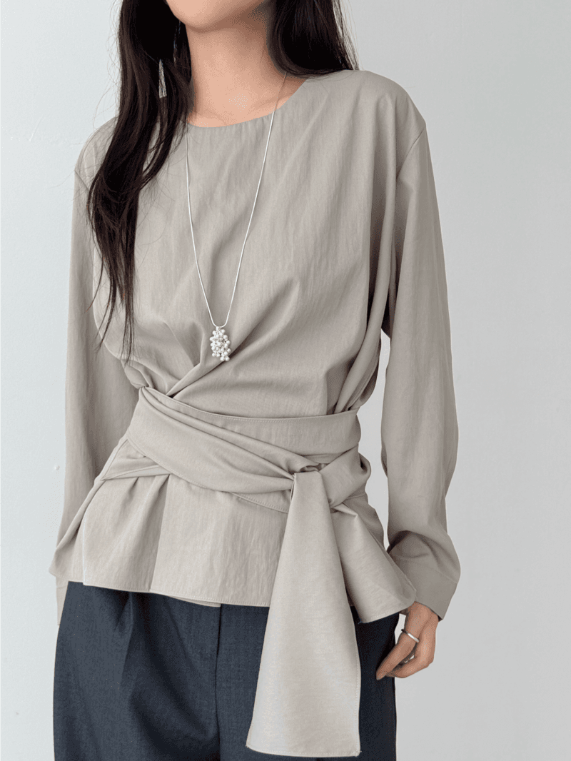 vibe strap blouse (3color)