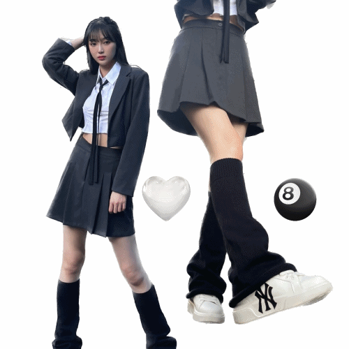 뉴진스 쿠키 부츠컷 니트 레그워머 (3color)