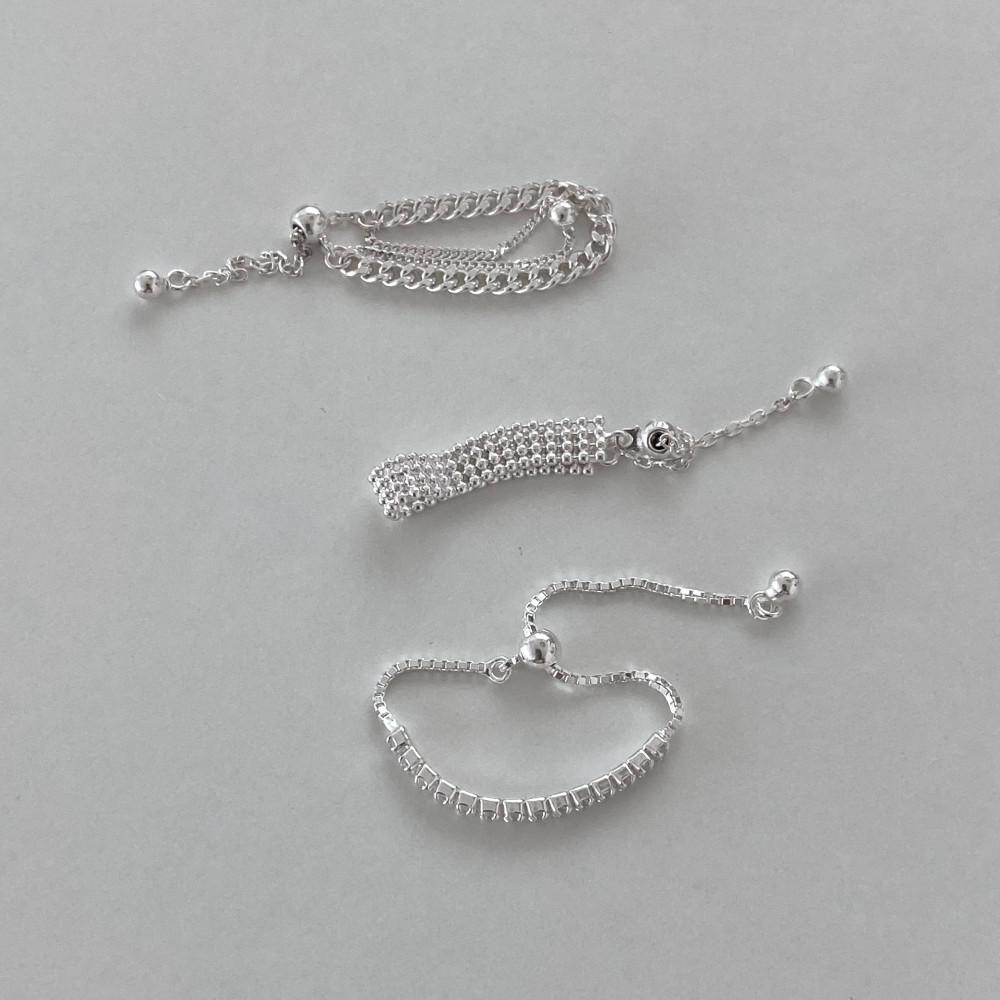 [믿고사는] 실버925 new 미니 체인 뱀줄 스테이크 미니볼 레이어드 실 반지