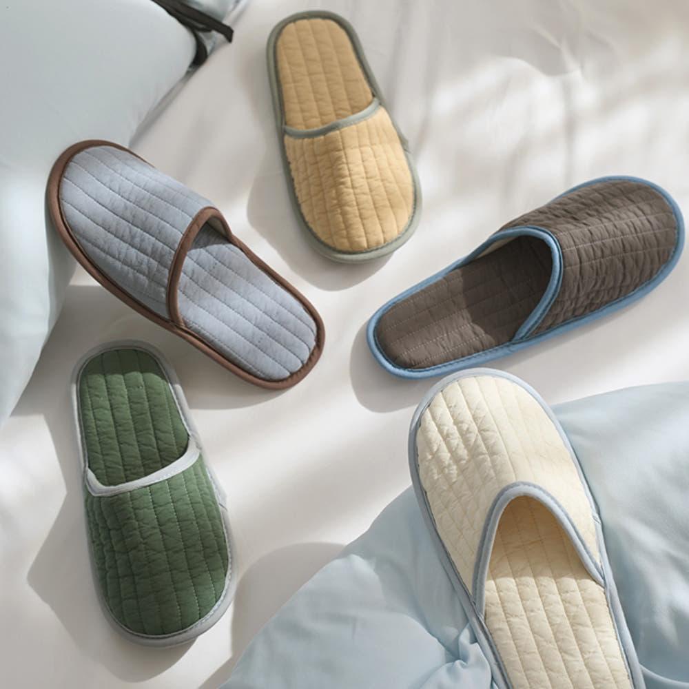 부드러운 코튼 룸 슬리퍼