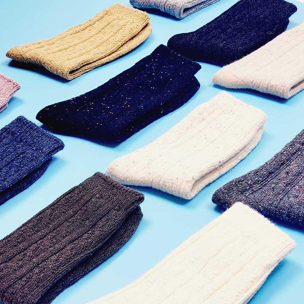 도나티삭스 겨울 양말 발열 울 니트 긴목 장목 여자 남자 두꺼운 도톰한 꽈배기 기모