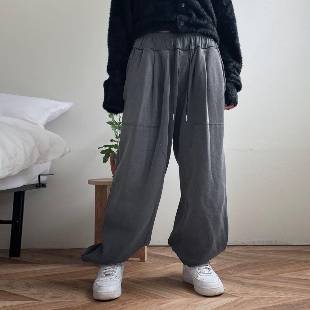 피그먼트 워크 와이드 조거pt 2col