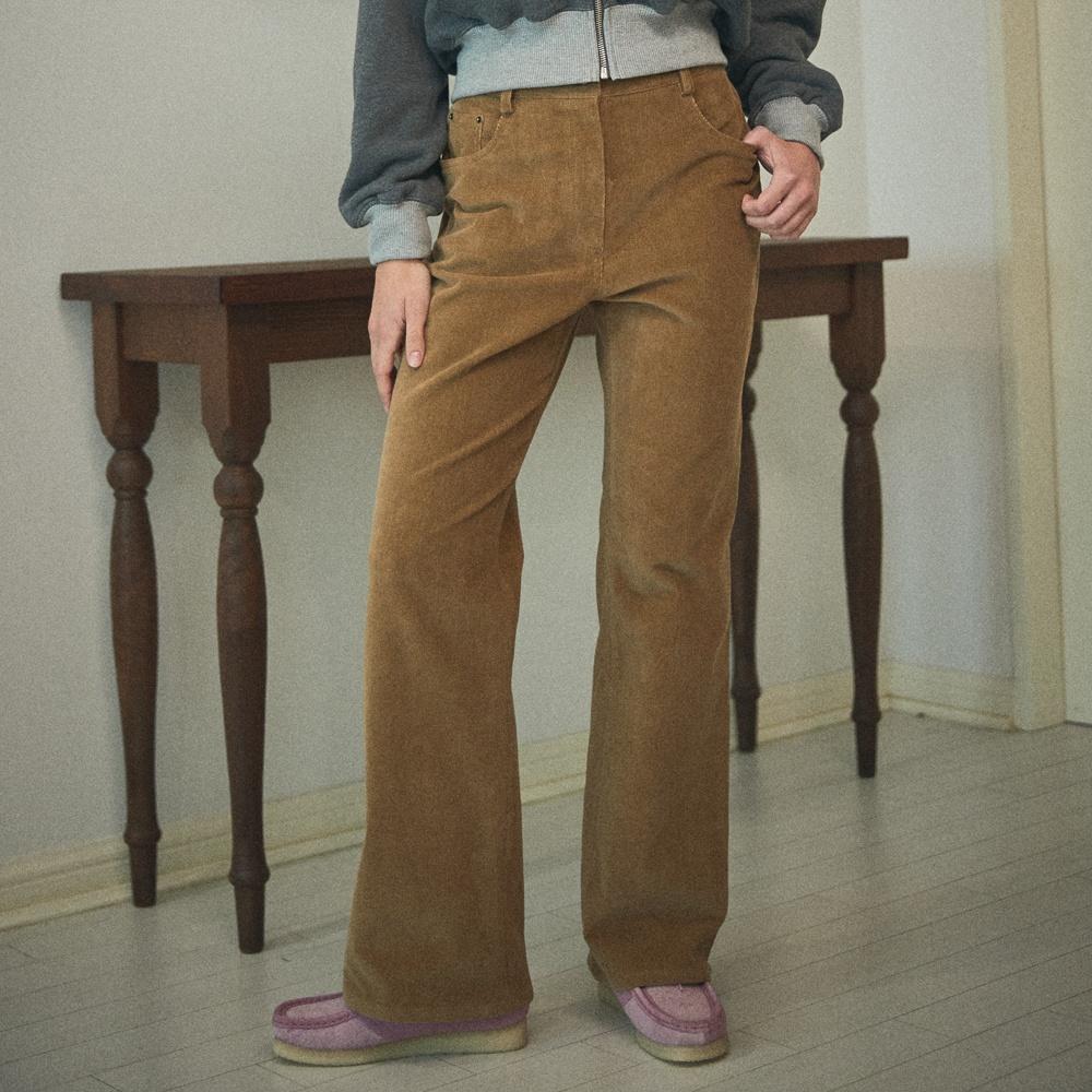 Bailey Corduroy Boots Cut Pants [Beige]