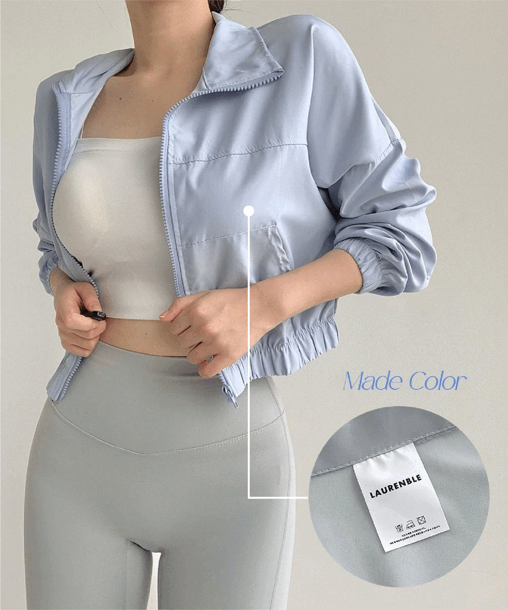 [무료배송]크롭 바람막이 집업 크롭 자켓 운동복 필라테스 요가 헬스 애슬레저 바막 여름가디건 오간자