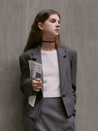 Tailored Cropped Jacket_GR