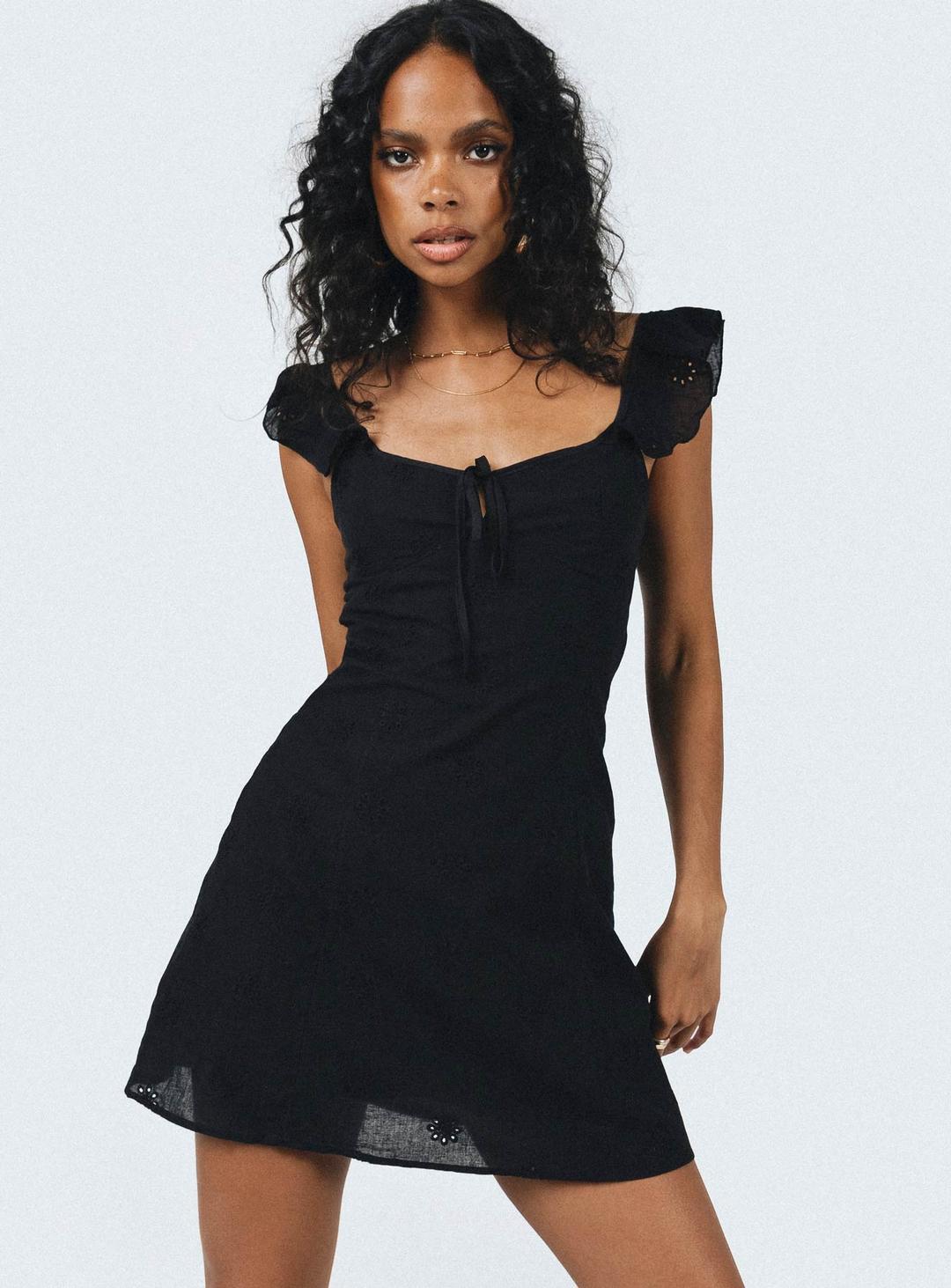 Besiana Mini Dress Black - AU 6 / Black