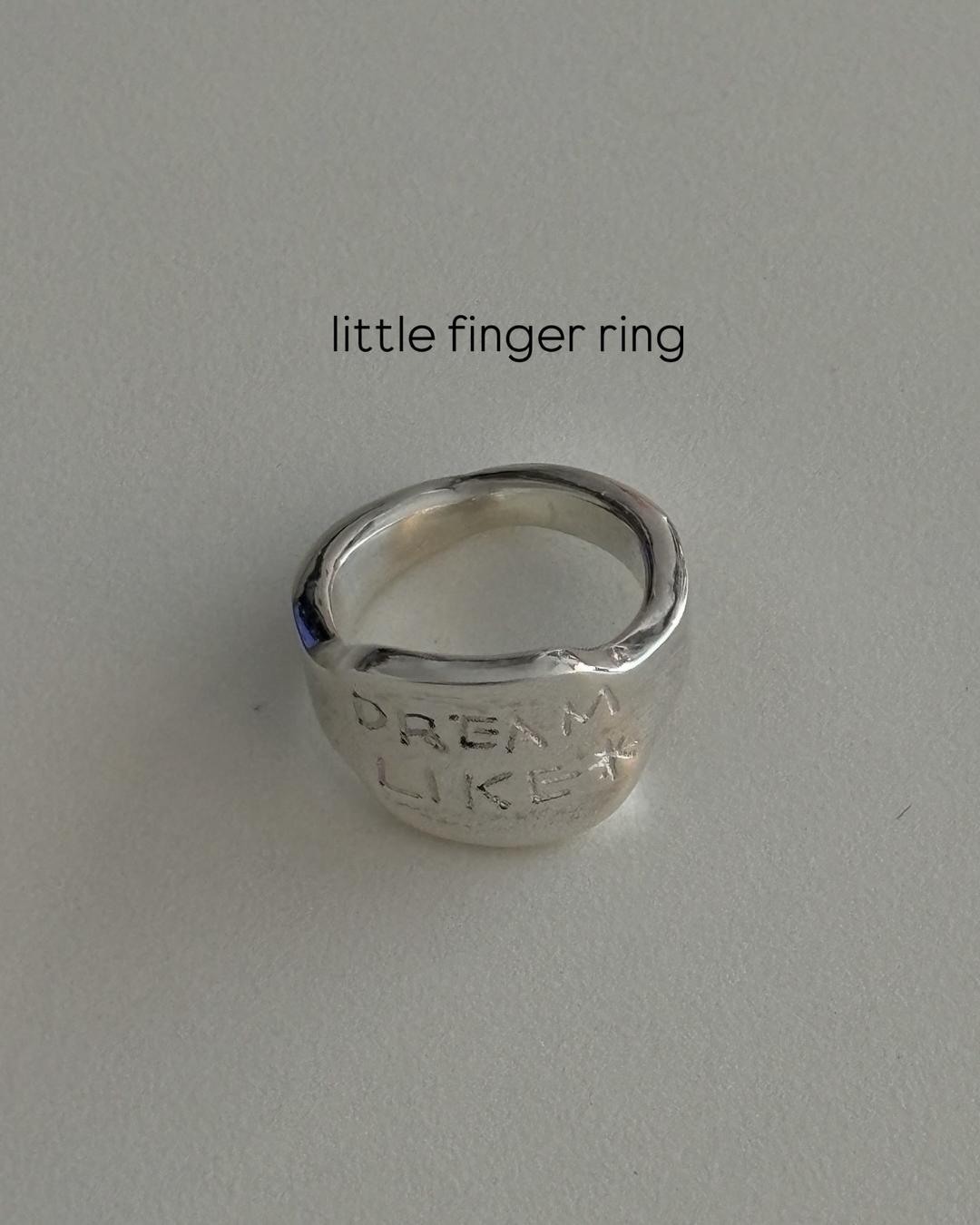 lettering little finger ring
