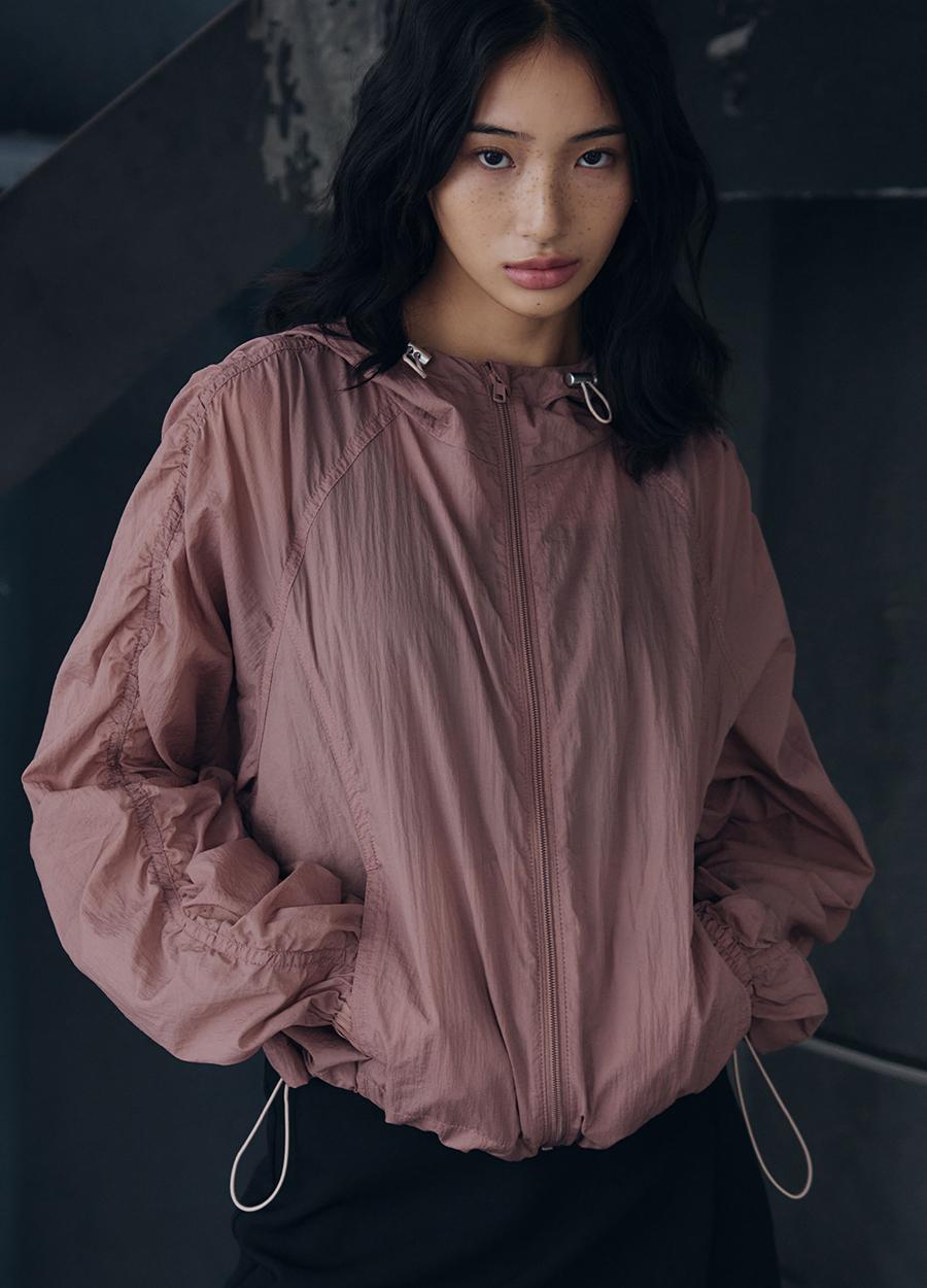 퍼커링 시어 윈드 자켓 [NU ROSE]