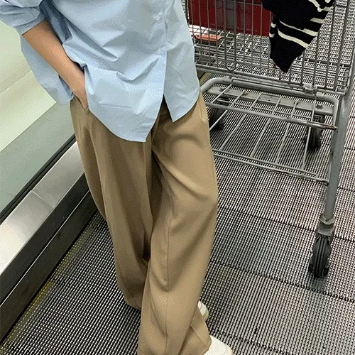 [MADE/S~2XL] 메이비 와이드 슬랙스 - 3color