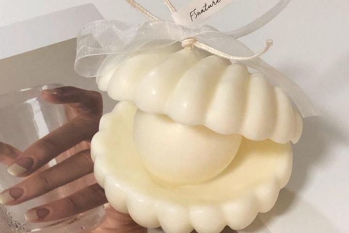 진주조개캔들 오브제캔들 디자인 향초 필라왁스 인테리어소품 생일선물