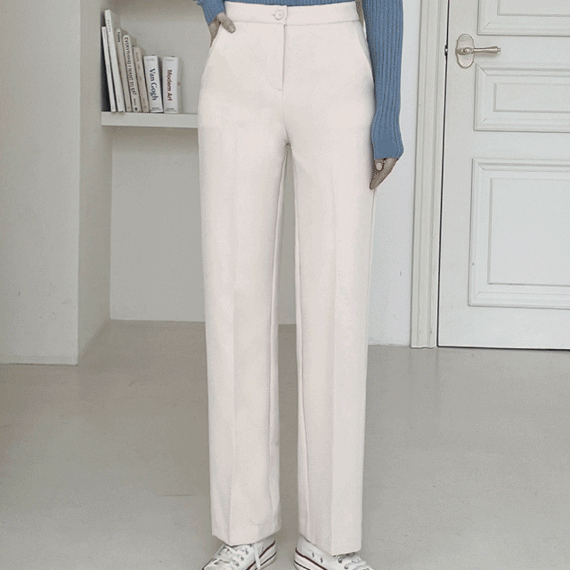 *봄리뉴얼! [MADE/당일배송] 군살보정 반하이웨스트 일자핏 슬랙스 S~2XL/시그니쳐일자슬랙스2