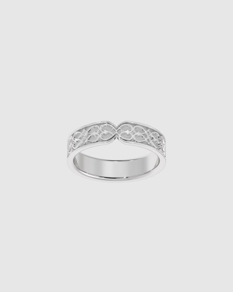 Heart pattern etching couple ring_ 하트 패턴 에칭 커플링(여성용)