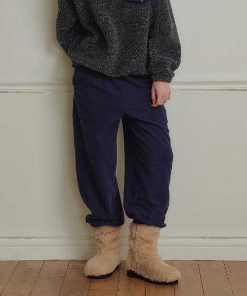 플리스 조거 팬츠_네이비