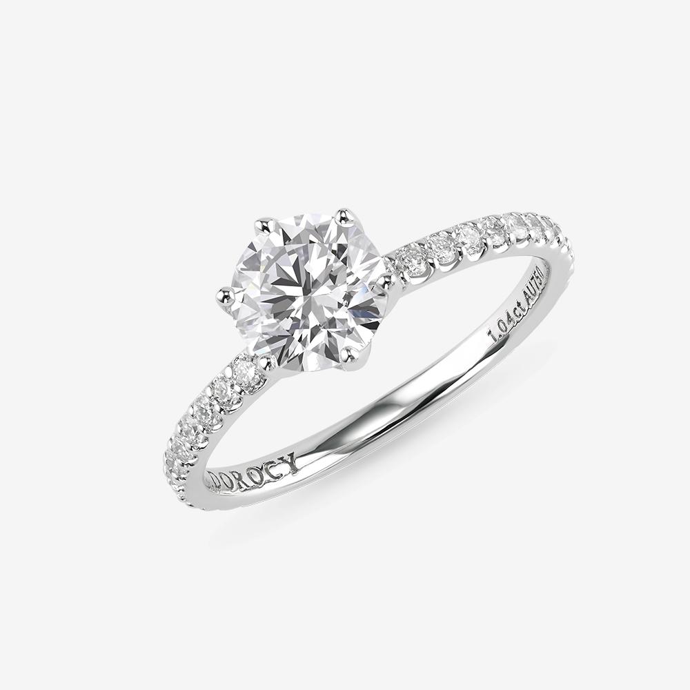 14k,18k 클라라 모이사나이트 1캐럿 6프롱 반지*도로시위크