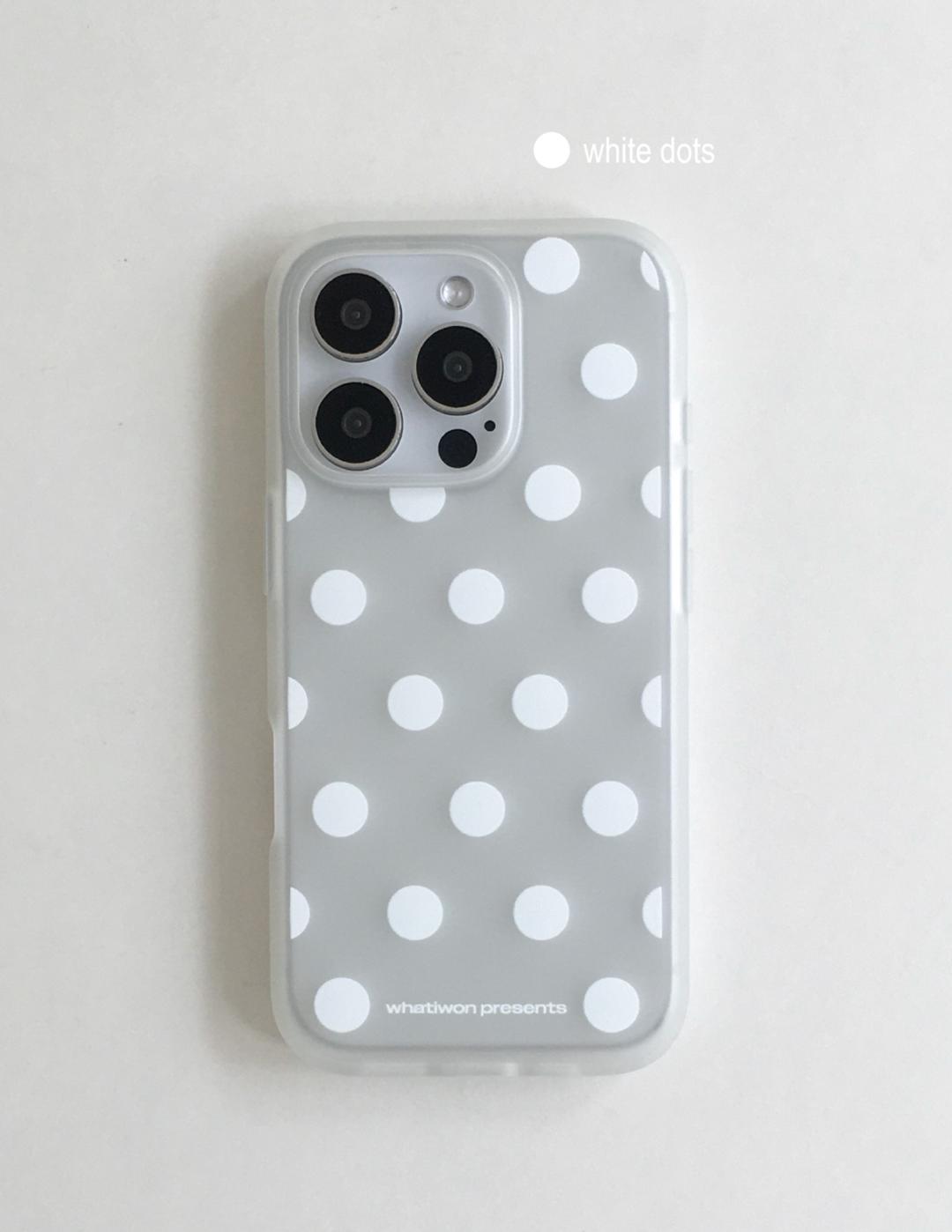 WHITE DOTS CASE ✿
