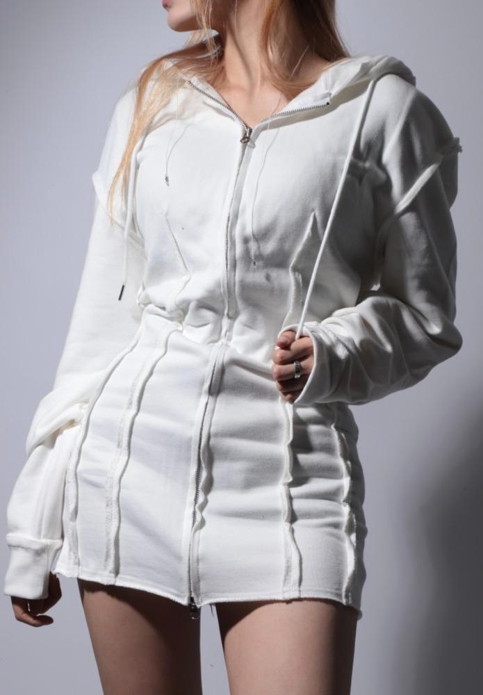 개더라인투웨이후드원피스Gather Line Two Way Hooded One Piece [2color]