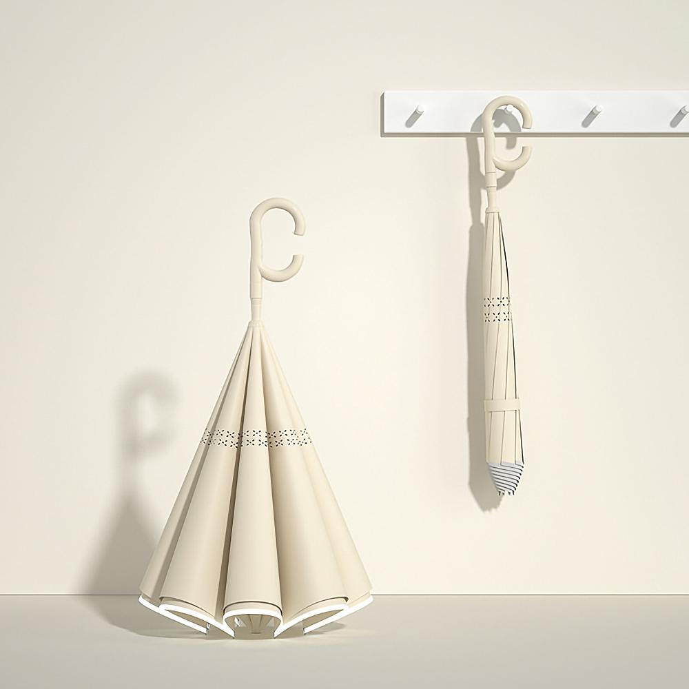 파스텔 거꾸로 장우산 자동 큰우산 예쁜 우산 겸 양산 UV코팅