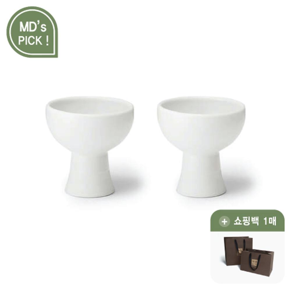 월백 흰빛 소리잔 2p +패키지