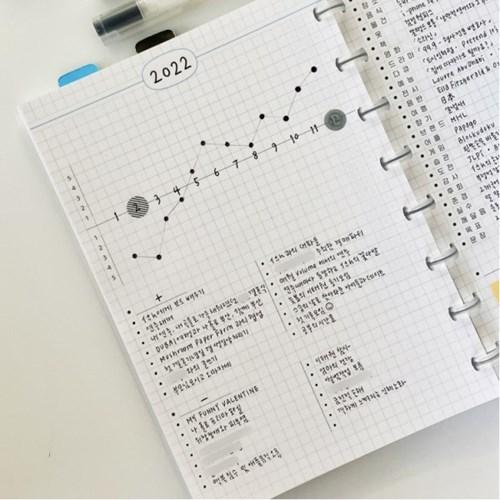 [W081]개인보고서 (A5 버섯노트 8공 속지)