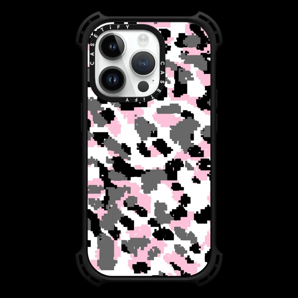 pink, black and white camo abstract