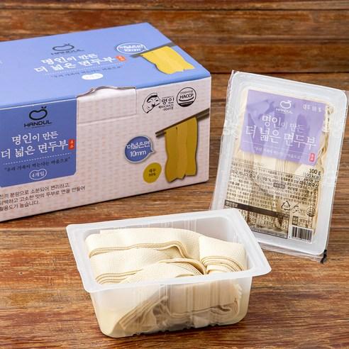 한둘 명인이 만든 더 넓은 면두부, 100g, 4개입 - 기타냉장/냉동면 | 쿠팡