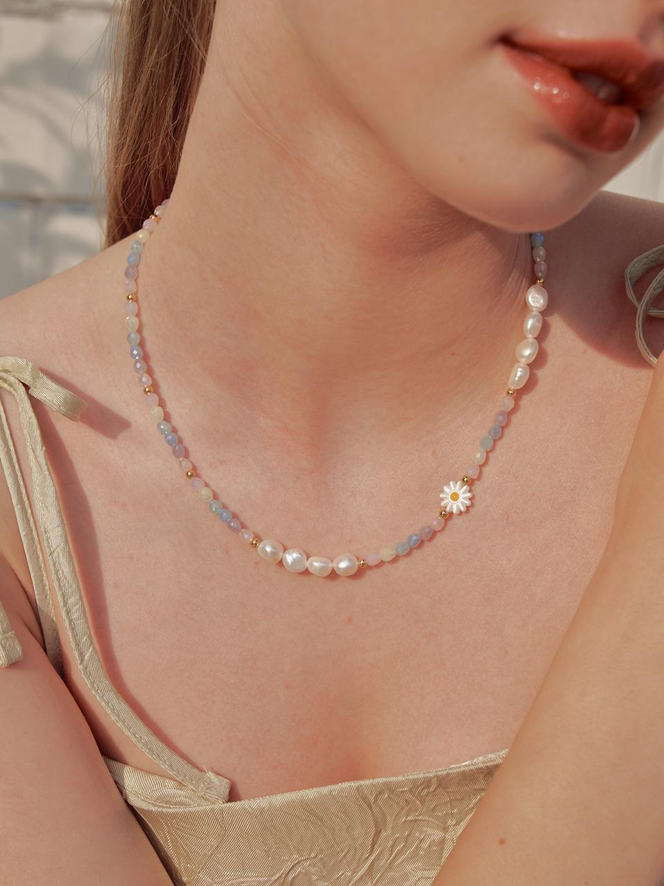 [에스파 닝닝 착용] pastel moment daisy necklace