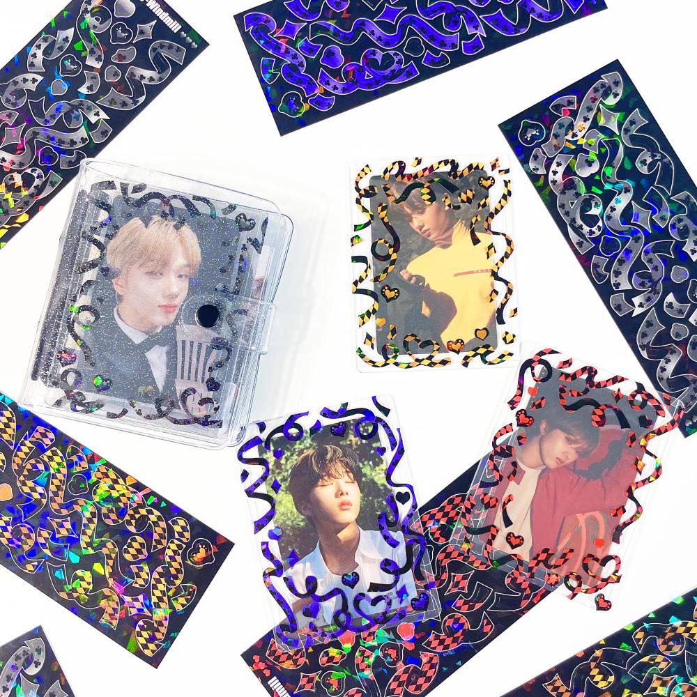 포커 컨페티 스티커 파스텔 미니 포카 폴꾸 다이어리 바인더 꾸미기 폴라로이드 다꾸 탑꾸