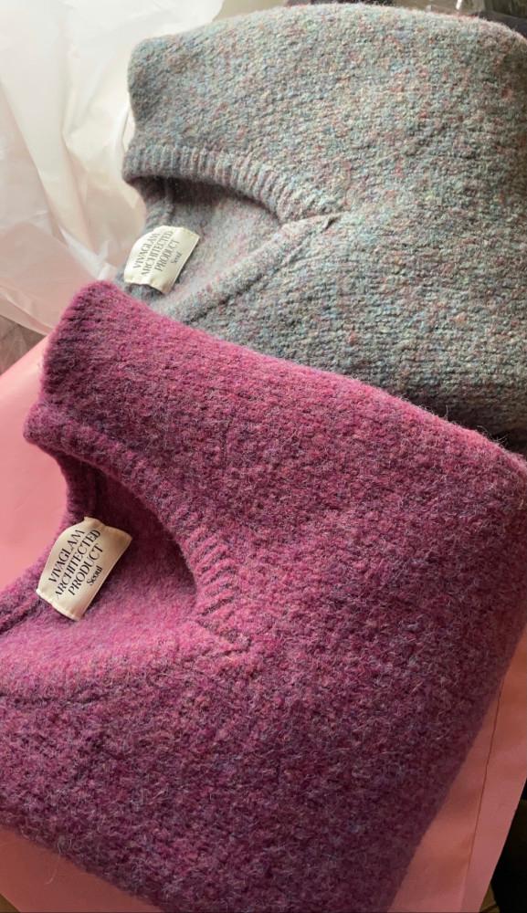 (당일발송/퍼플)빈티지 브이넥 보카시 울니트(4color)