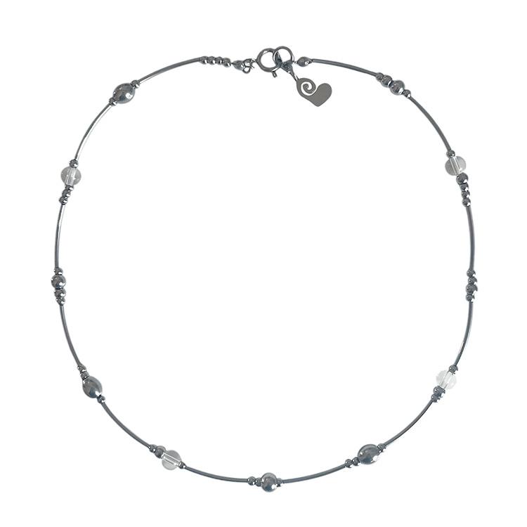 Swirl Heart Beaded Necklace