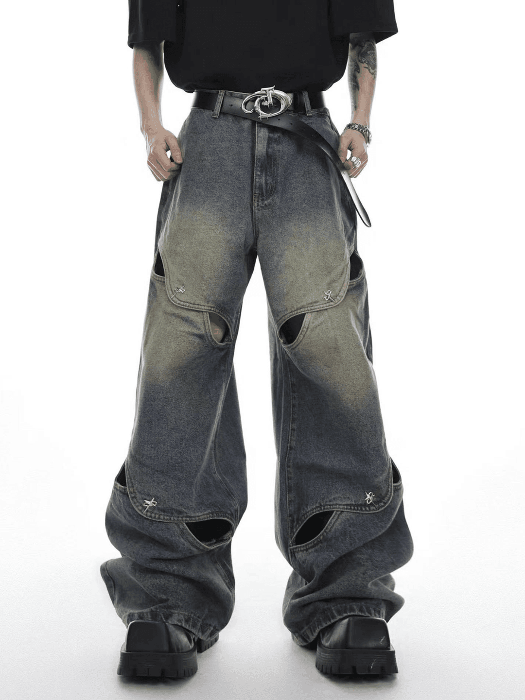 [ArguE CulturE] Deconstructed Opened Loose Denim