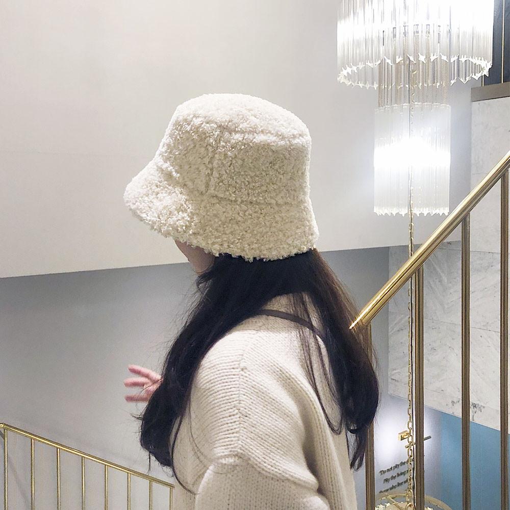 가을 겨울 뽀글이 양털 버킷햇 벙거지 털모자 시어링 후리스 오버사이즈 캠핑(4color)