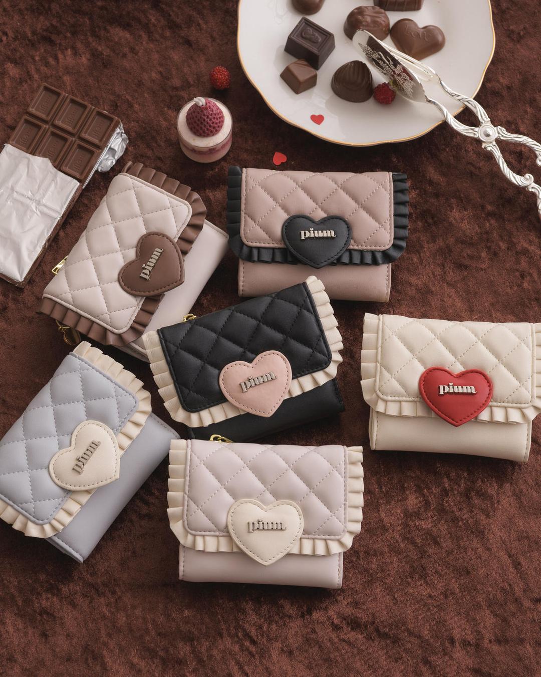 piumハートキルティングミニウォレット【8月上〜中旬頃発送予定】