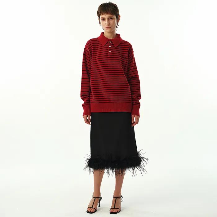 MJ S2 Ostrich Hair Skirt / Black
