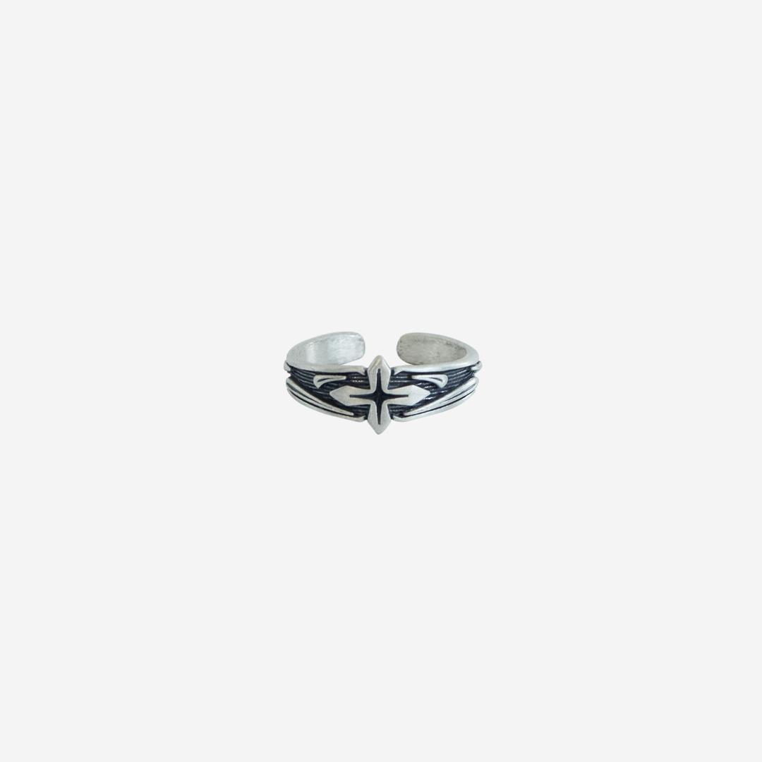 (05.19 AM11:00) 925 silver ring 006 - antique cross