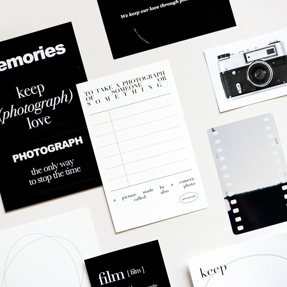 바이나쿠 필름감성을 담은 포토그래프 스티커 세트 다꾸 다이어리 꾸미기 종이테이프