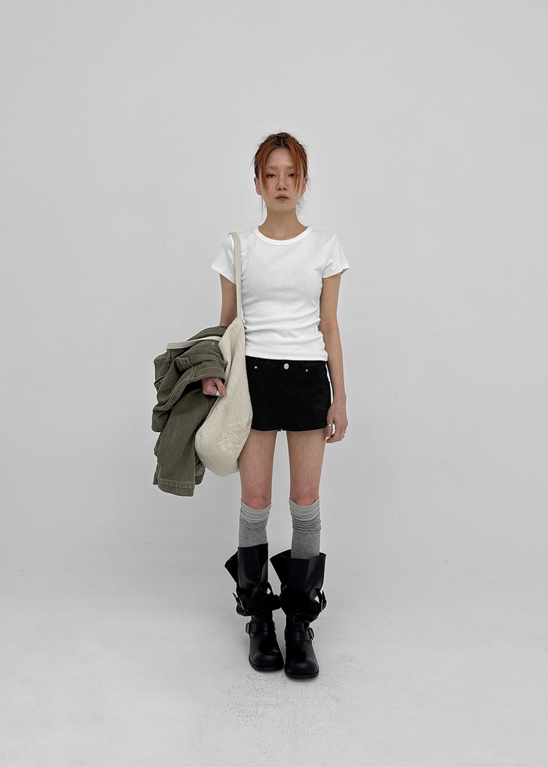 블랙업 [MADE] 포벨로 베이직 라운드넥 반팔티